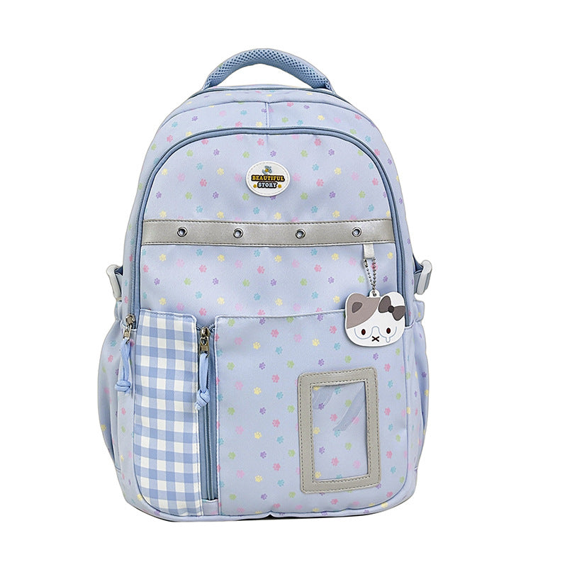 Floral Patterned Multi-Pocket Backpack LoungeYard — product view 2