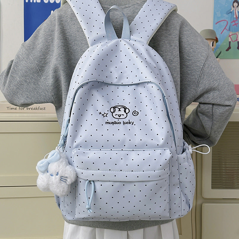 Cute Bunny Ear Printed Backpack LoungeYard — product view 2