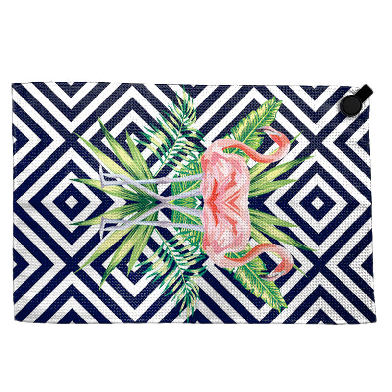 Towel with modern circular pattern LoungeYard — product view 5