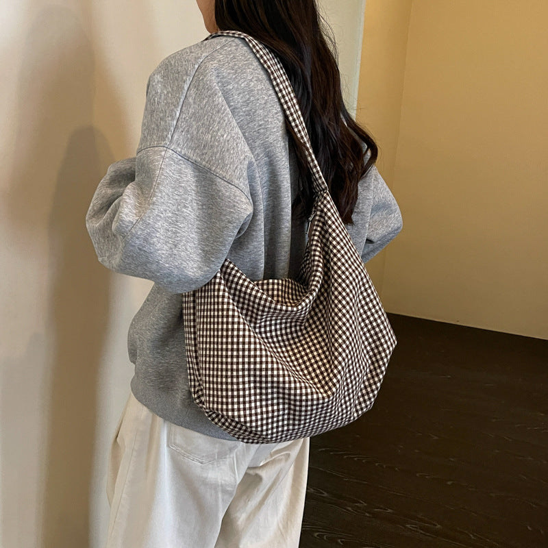 Checkered Pattern Shoulder — product view 2