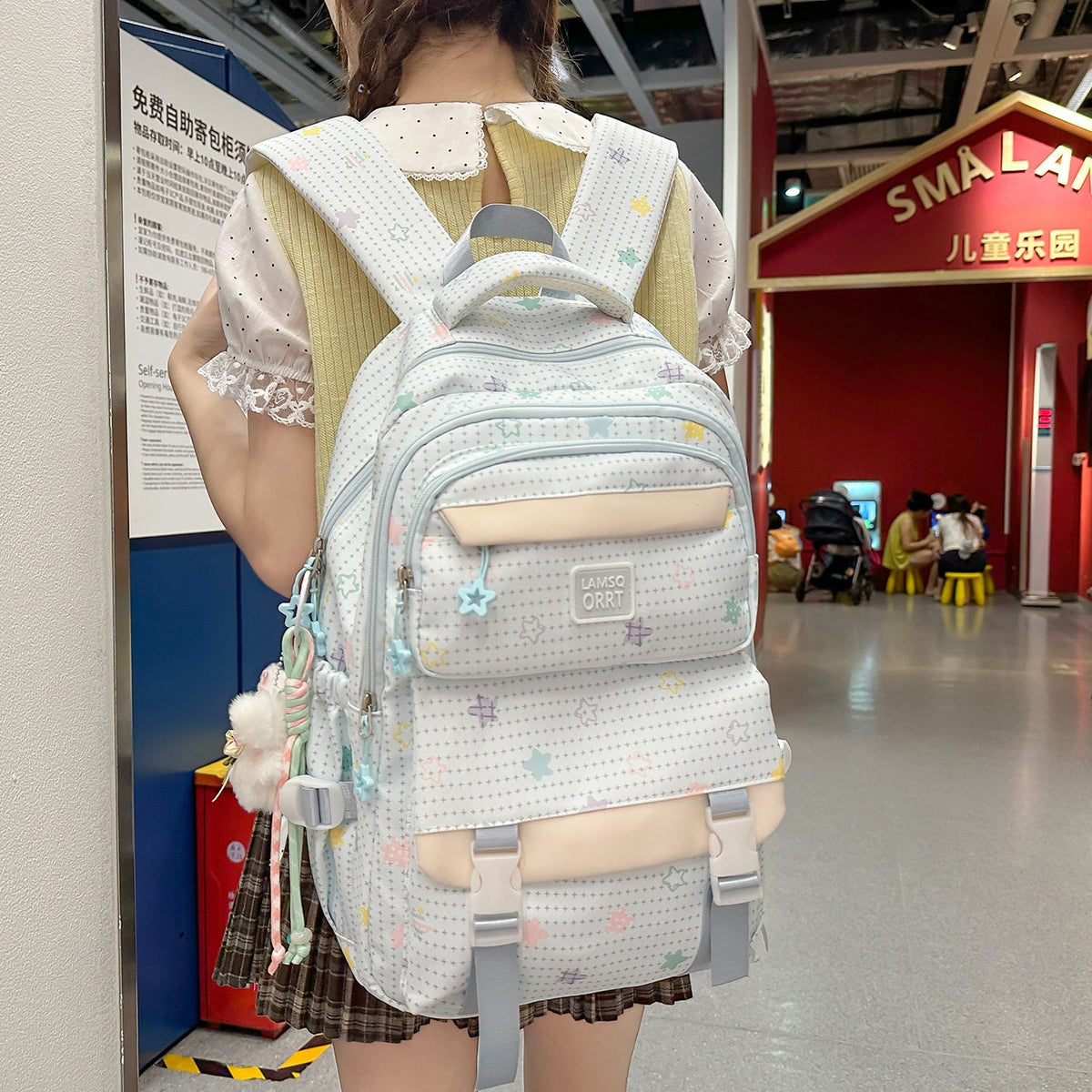 Multi-Compartment School Backpack LoungeYard — product view 3