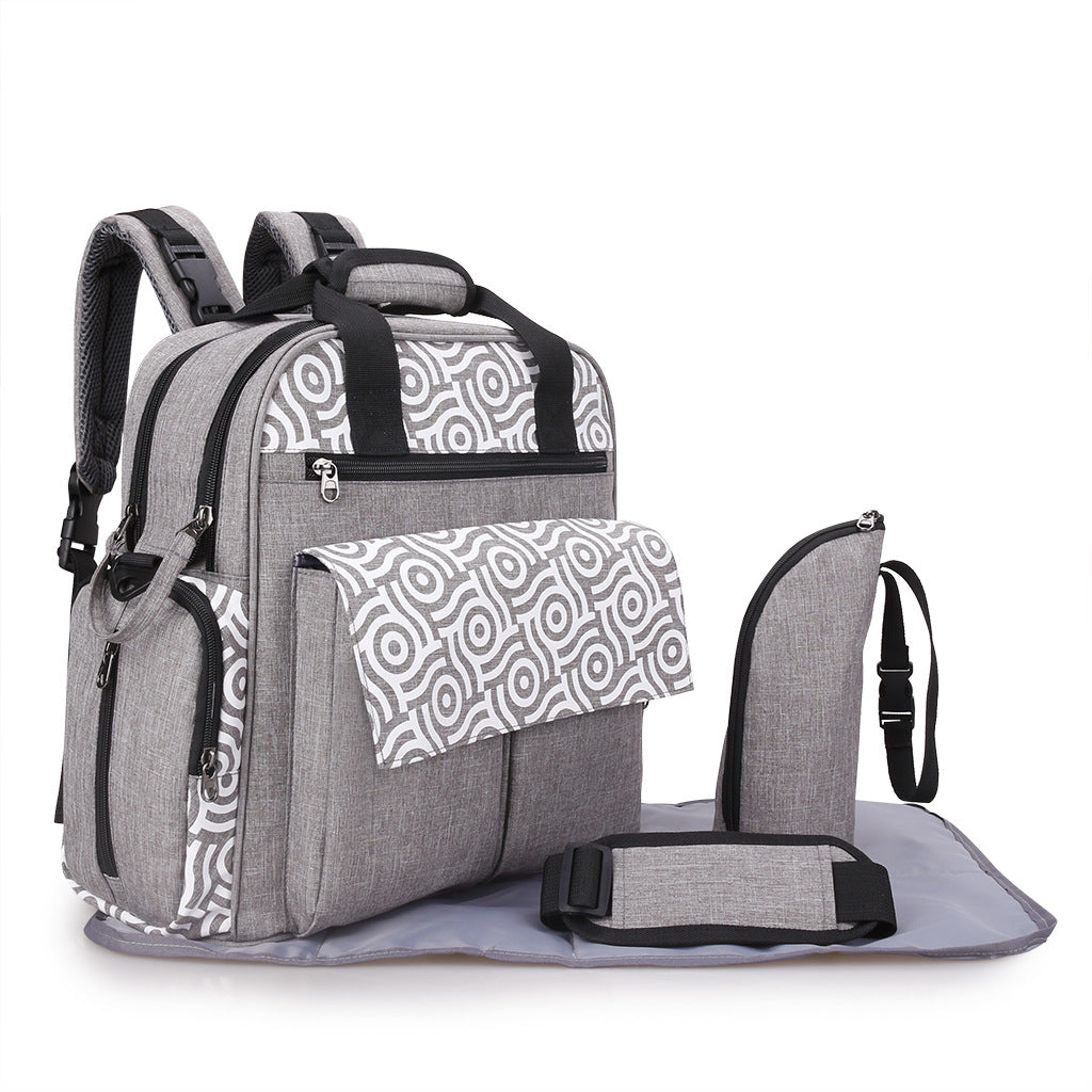 Multifunctional Diaper Bag with Insulated Compartments LoungeYard — product view 1