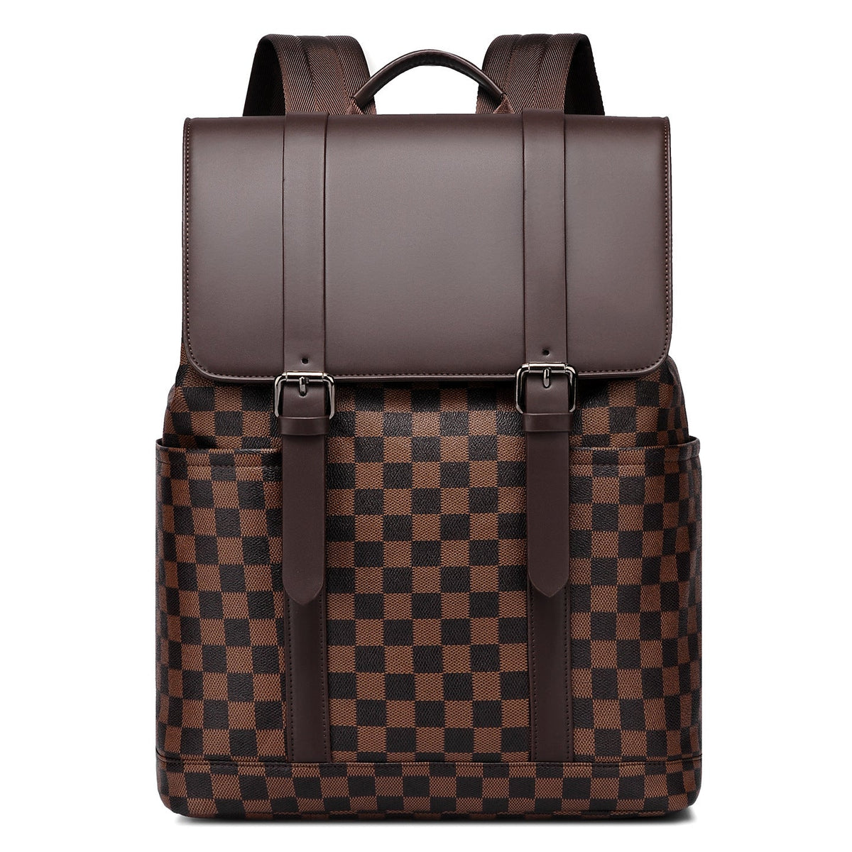 Stylish Checkered Backpack LoungeYard — product view 2