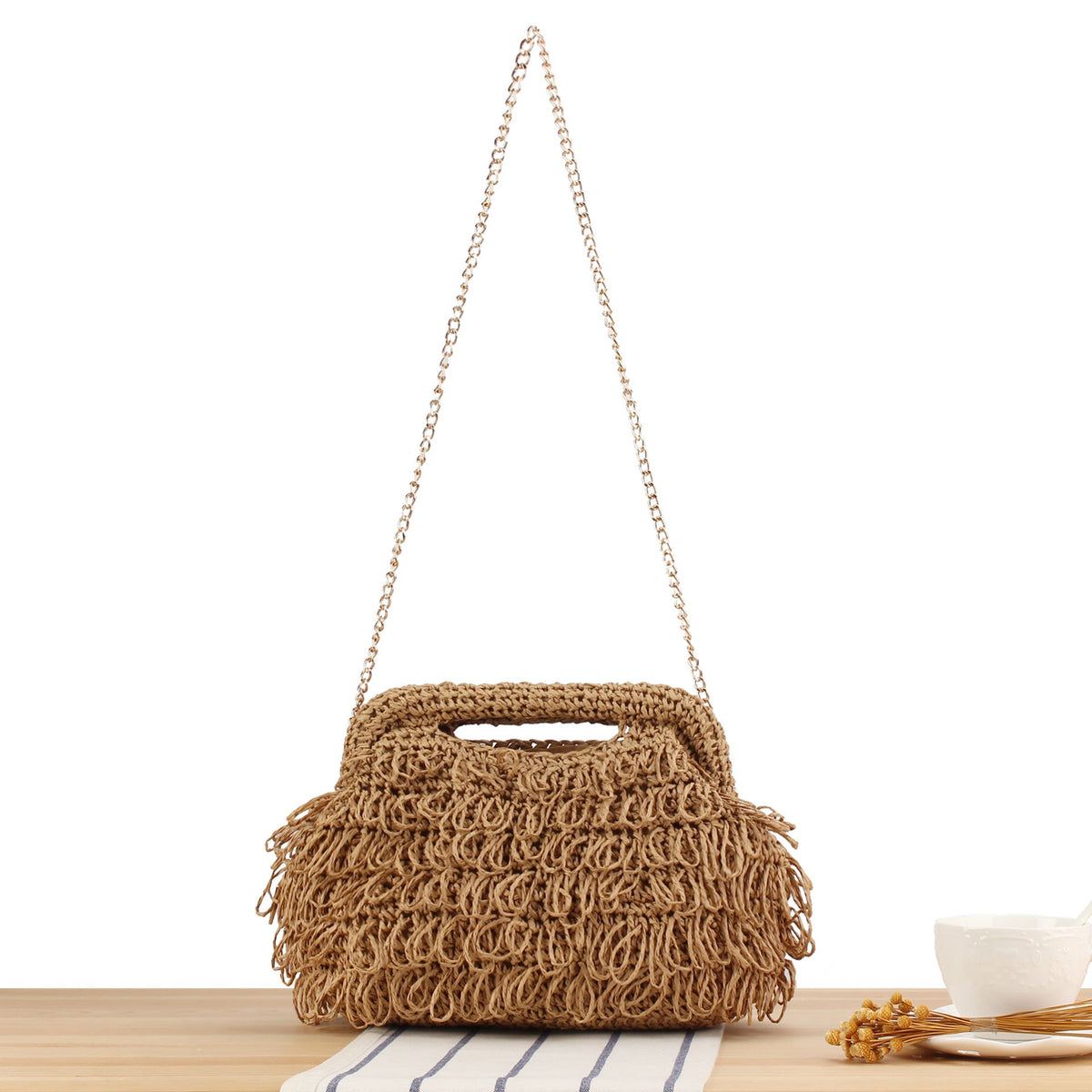 Handbag with Playful Fringe Design LoungeYard — product view 6
