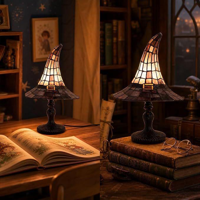 Halloween-Themed Witch Hat Table Lamp Bowlift — product view 1
