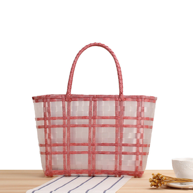 Spacious beach bag with transparent design LoungeYard — product view 6
