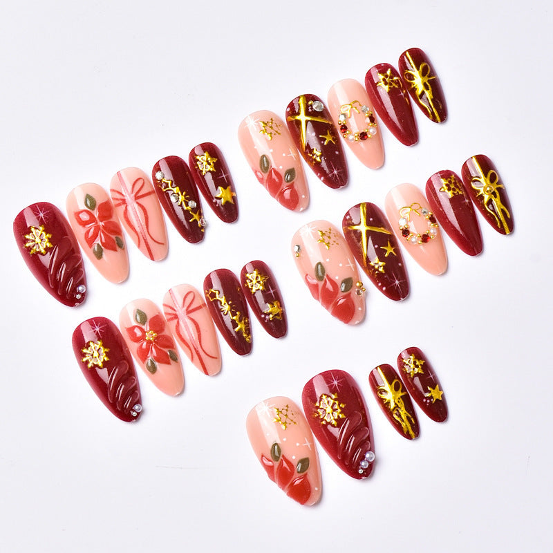 Holiday-Themed Decorative Press-On Nail Set — product view 4