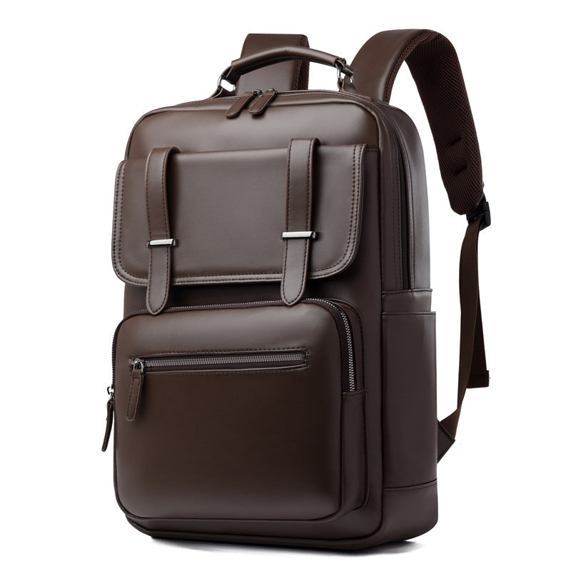 Leather Laptop Backpack LoungeYard — product view 4