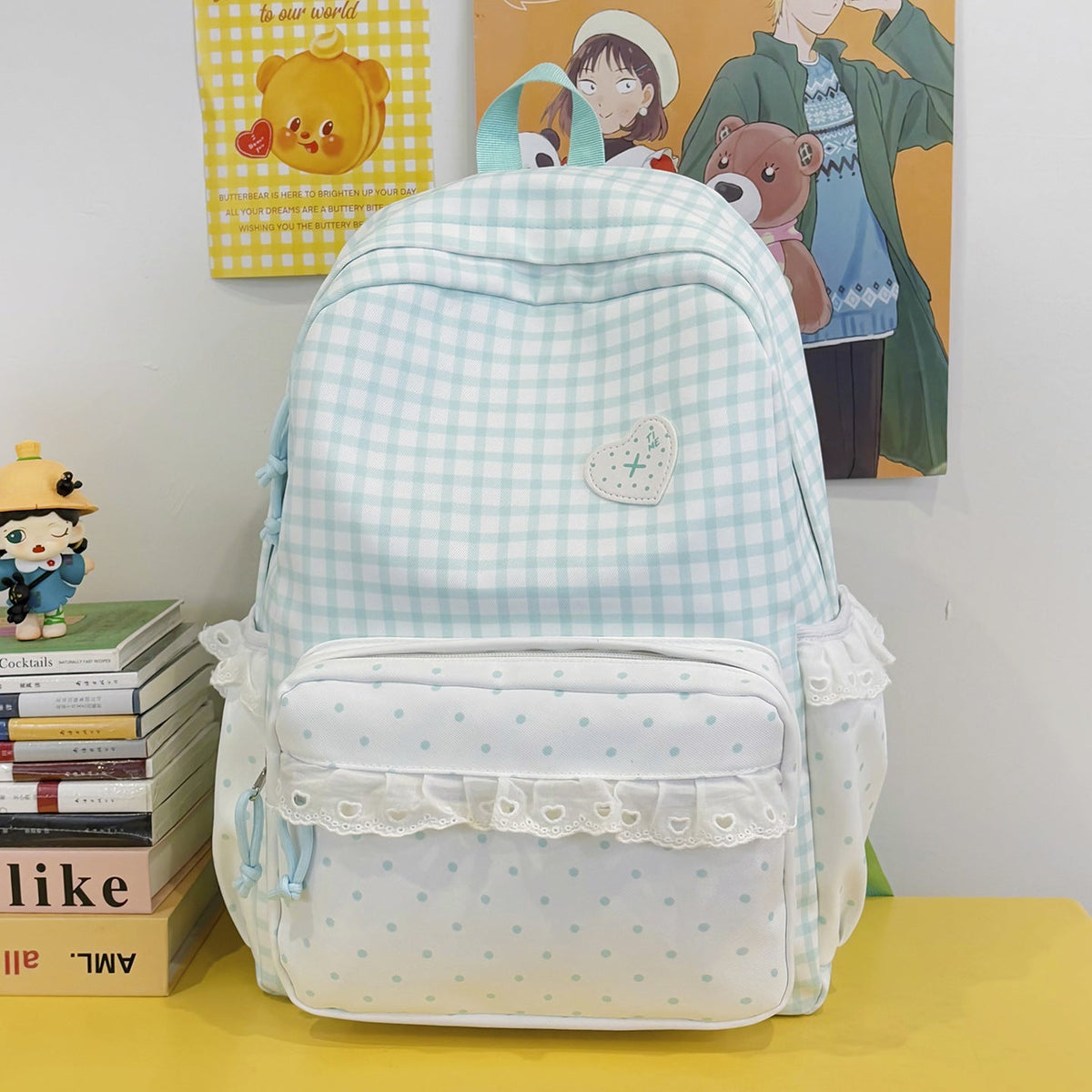 Cute Decorative Patterned Backpack LoungeYard — product view 6