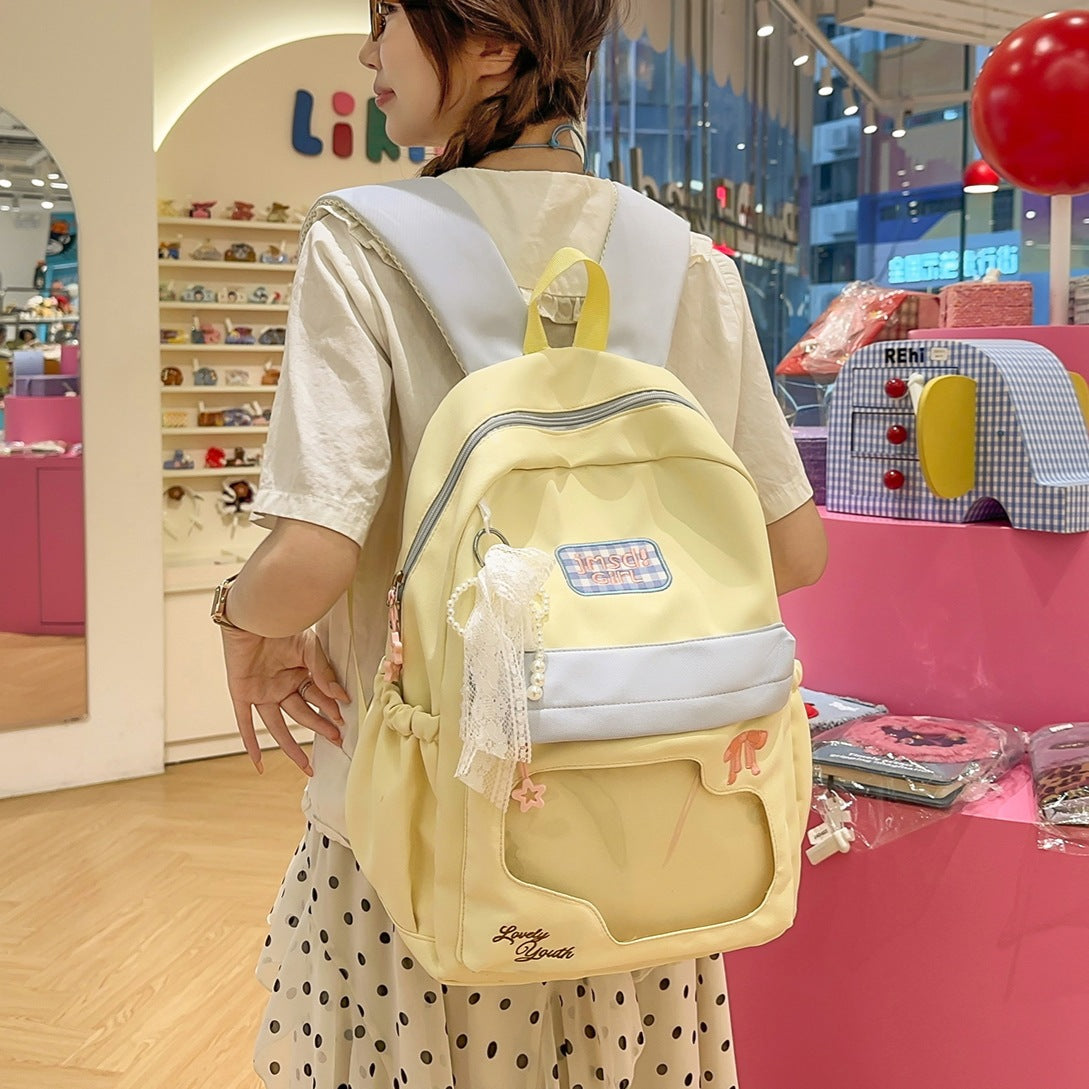 Cute Cartoon-Embellished Mini Backpack LoungeYard — product view 2