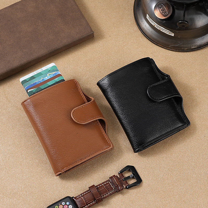 Slim Leather Trifold Wallet — product view 5