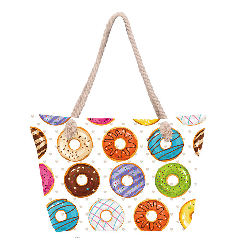 Beach bag with floral pattern LoungeYard — product view 6