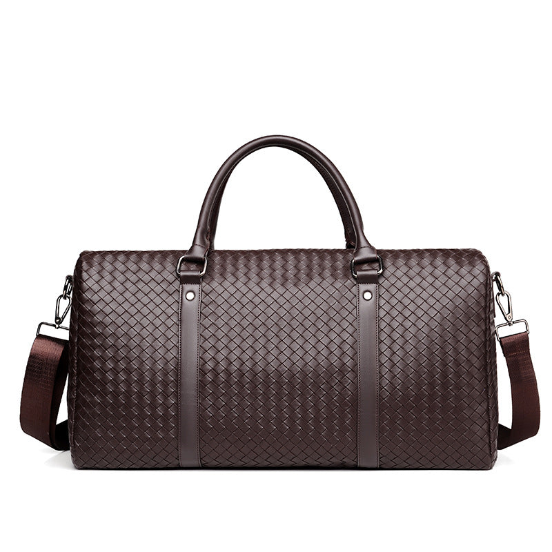Elegant Braided Leather Duffel Bag LoungeYard — product view 5