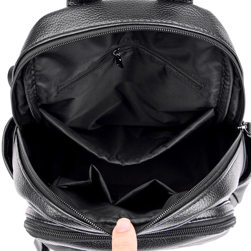 Multi-Compartment Textured Backpack LoungeYard — product view 3