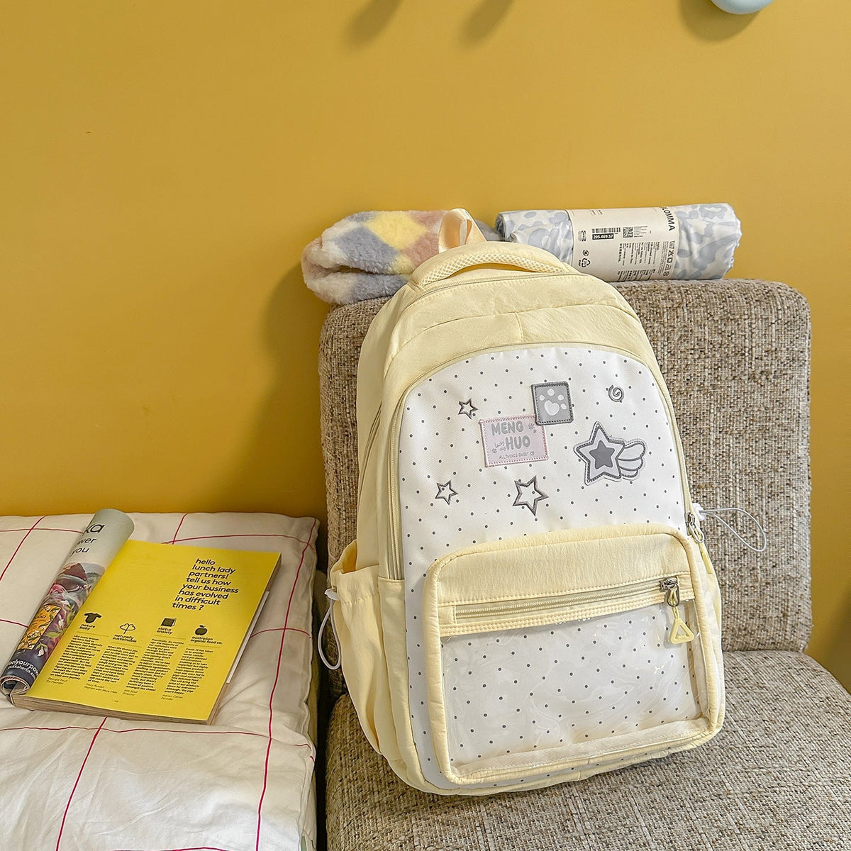 Playful Decorative Graphic Backpack LoungeYard — product view 7