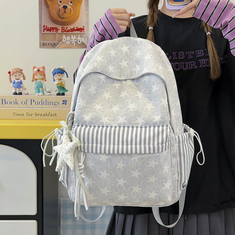 Fun Star-Printed Everyday Backpack LoungeYard — product view 1