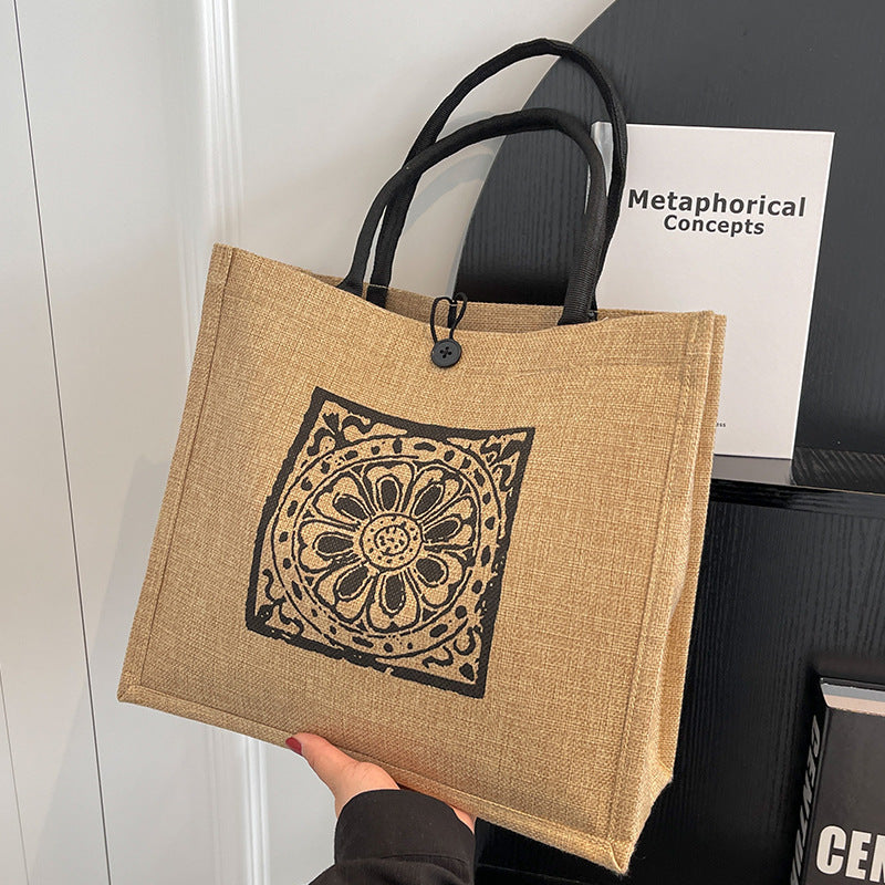 Casual Jute Shopping Tote — product view 1