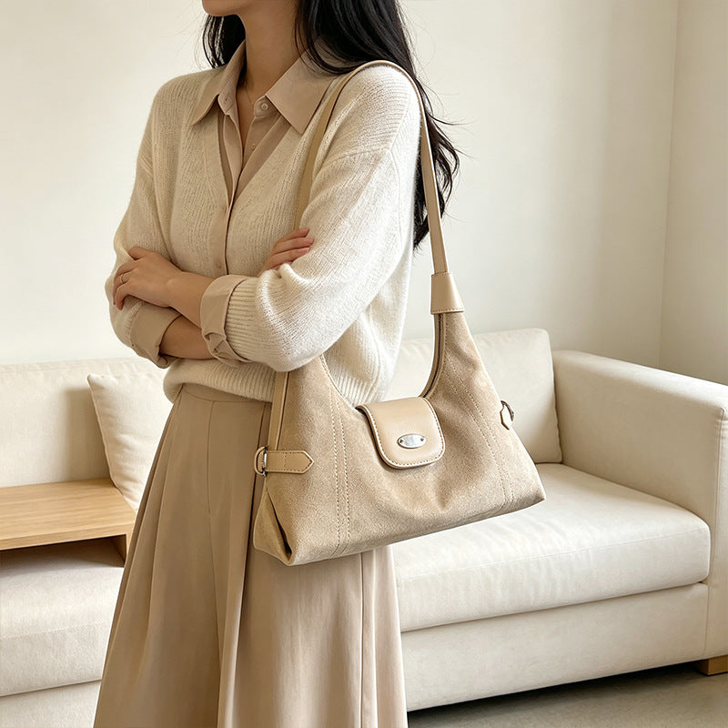Stylish Suede Shoulder Bag LoungeYard — product view 2