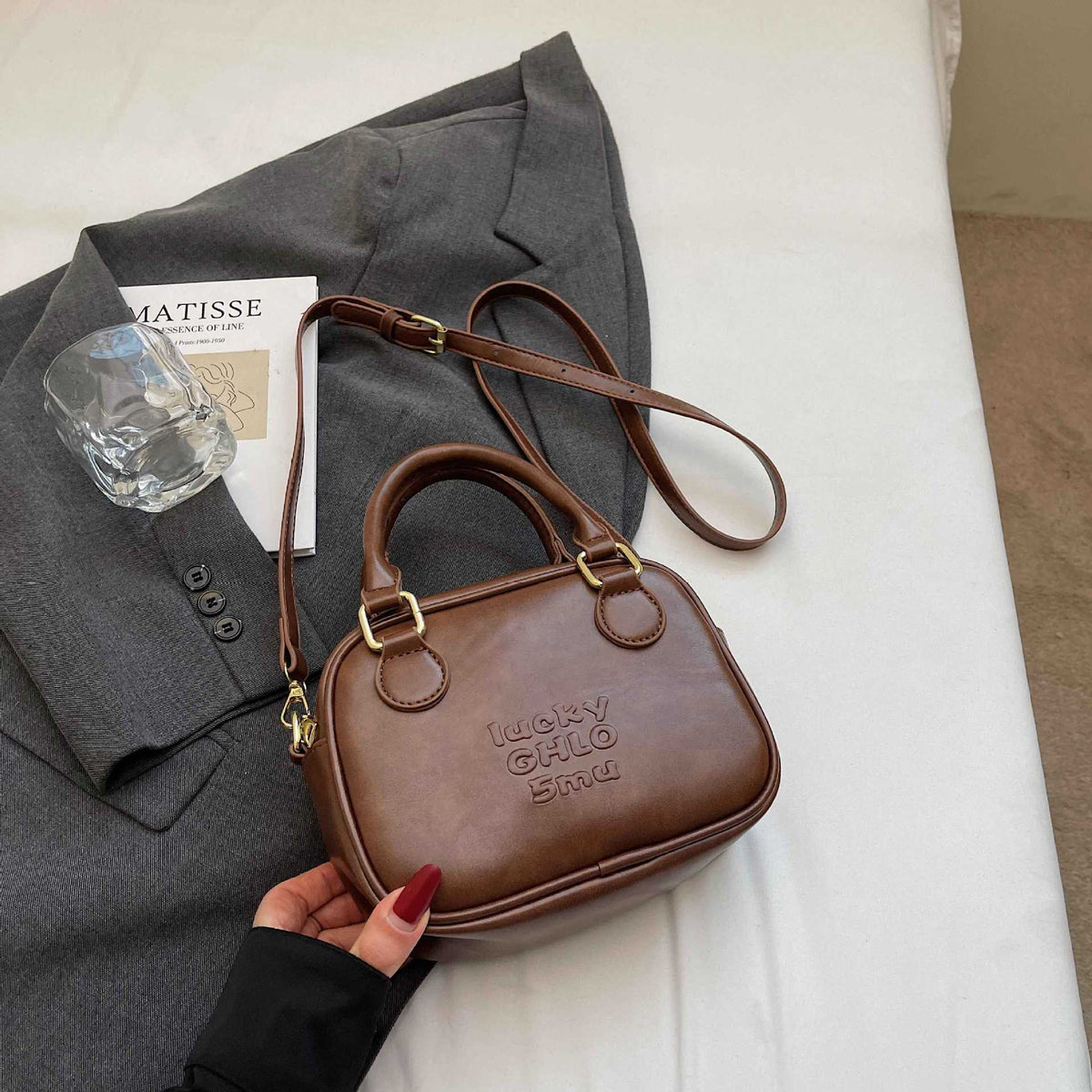Vintage-Inspired Structured Handbag LoungeYard — product view 6