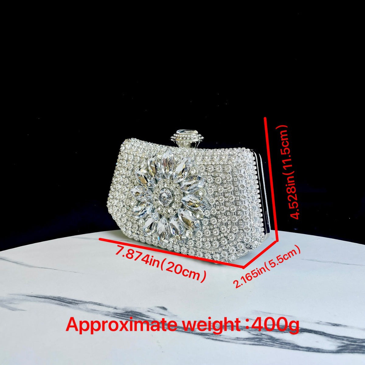 Sparkling Rhinestone Decorative Clutch — product view 4