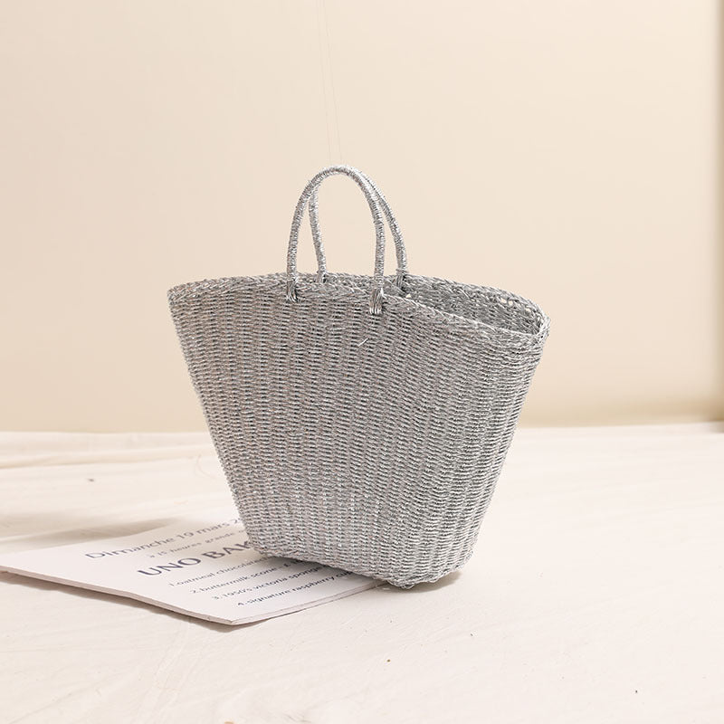 Elegant Woven Basket Bag with Sturdy Handles LoungeYard — product view 4