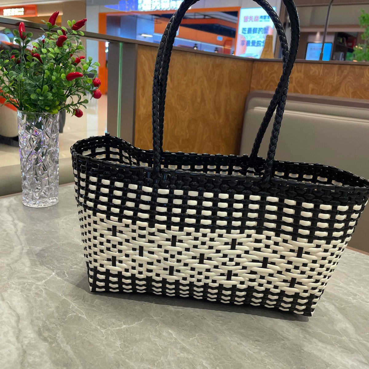 Stylish Woven Tote Bag LoungeYard — product view 7