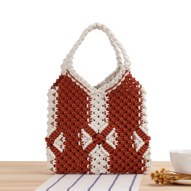 Handmade macrame bag with stylish design LoungeYard — product view 1