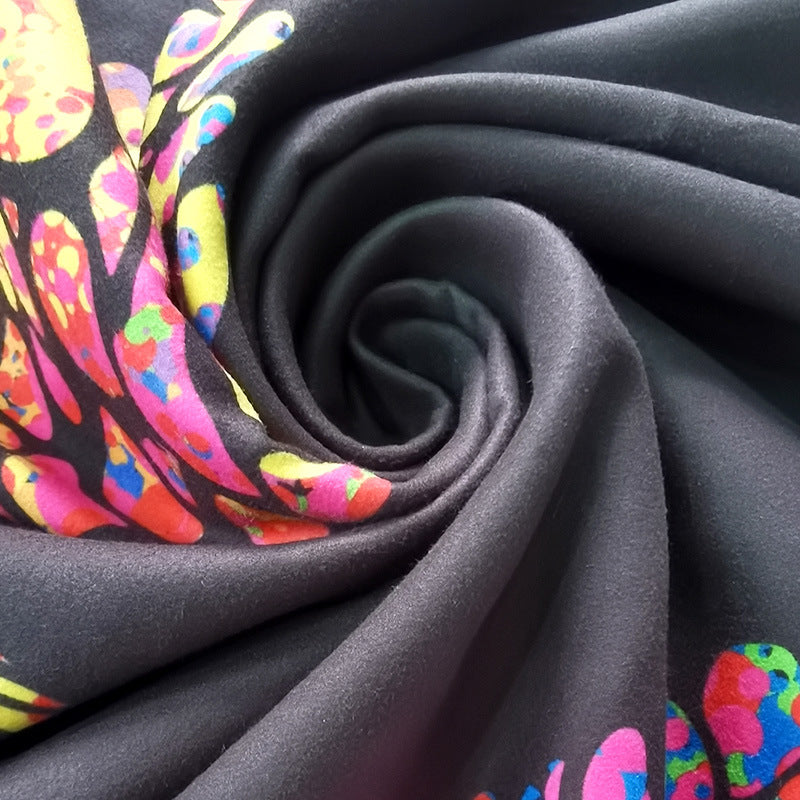 Beach towel with striking leopard motif and colorful accents LoungeYard — product view 4