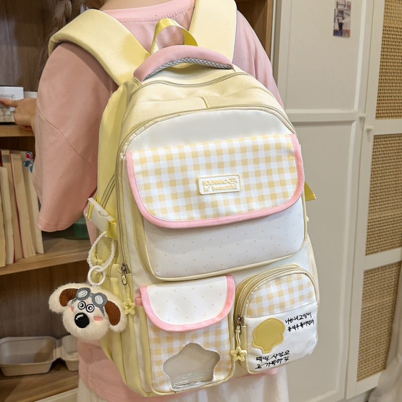 Stylish Checkerboard Patterned Backpack — product view 2