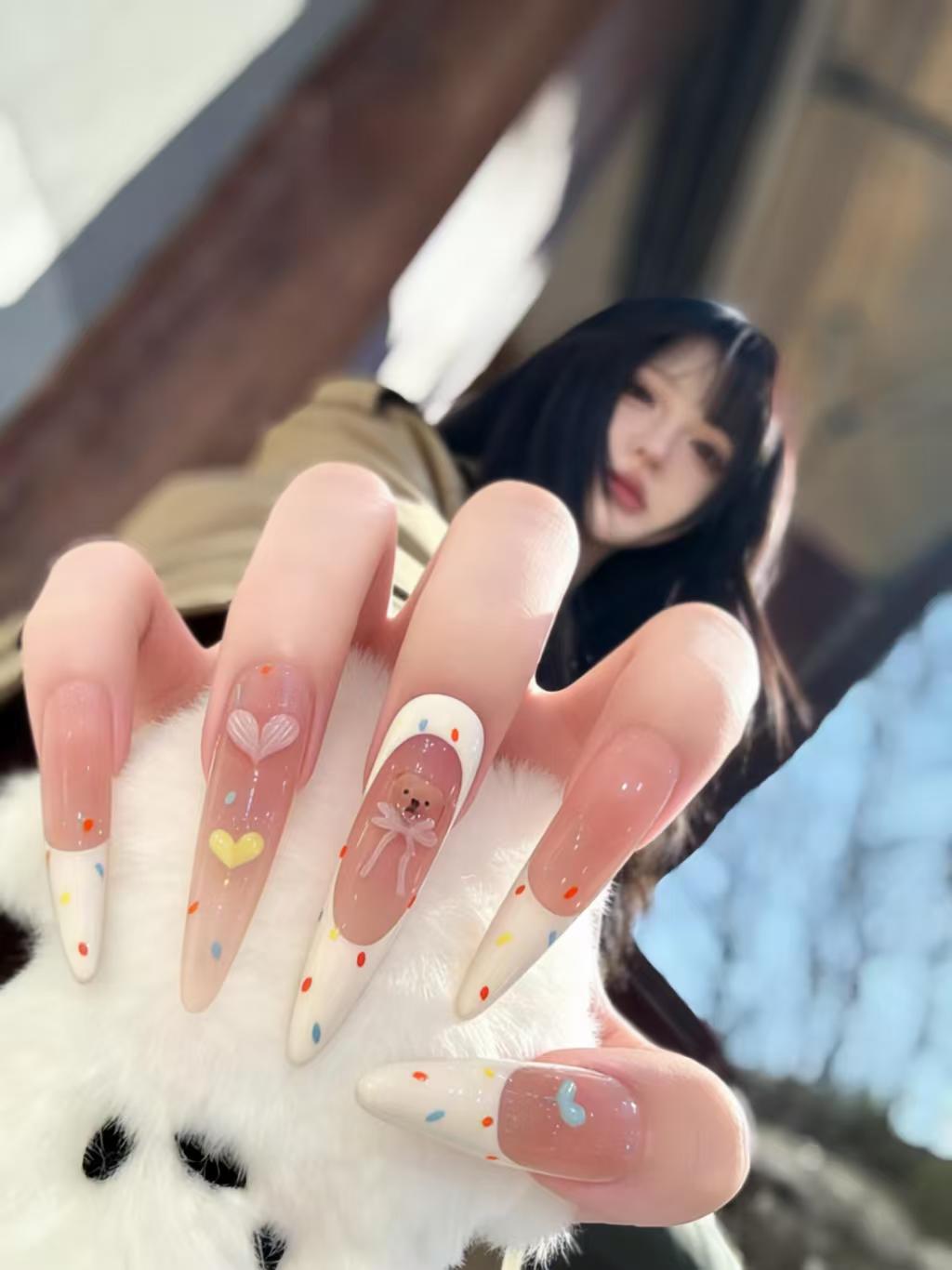 Artistic Stiletto Nail Art Extensions — product view 1