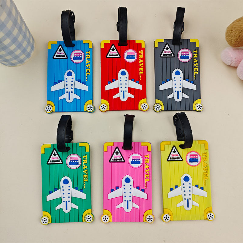 Unisex Luggage Tag in Fun Airplane Design LoungeYard — product view 1