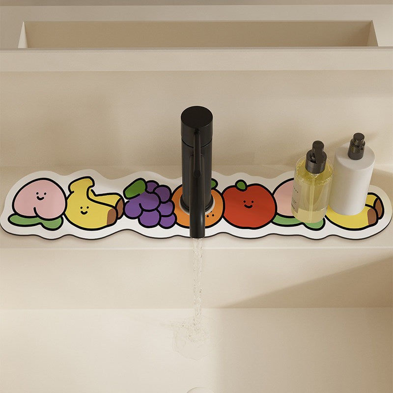 Decorative Absorbent Sink Mat with Cute Bread Cartoon Design — product view 2