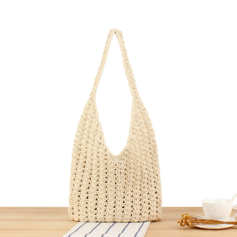 Handcrafted Shoulder Bag Made of Natural Weave LoungeYard — product view 1