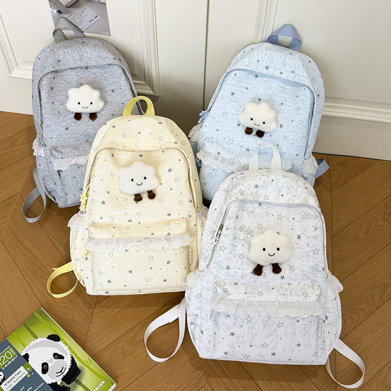 Fun and Playful Cloud Character Backpack LoungeYard — product view 4