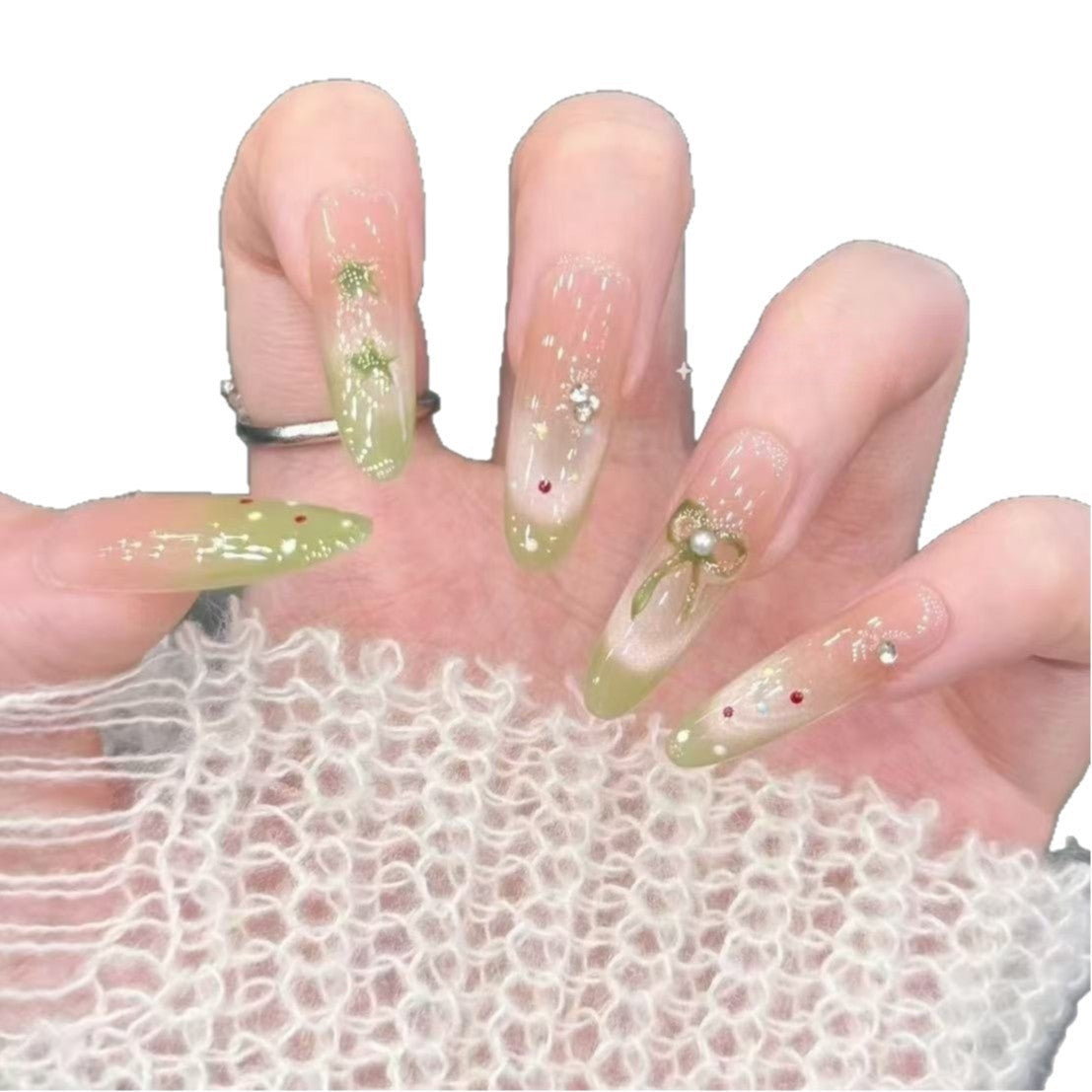 Artistic Holiday-Themed Press-On Nail Extensions — product view 4