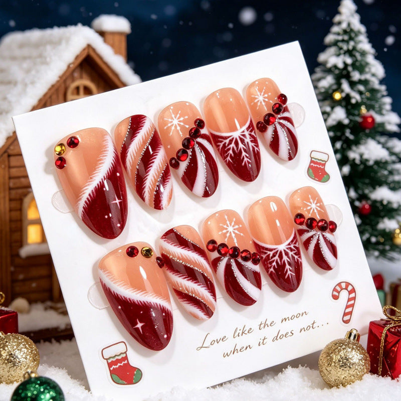 Festive Holiday Themed Press-On Nail Art Set — product view 2