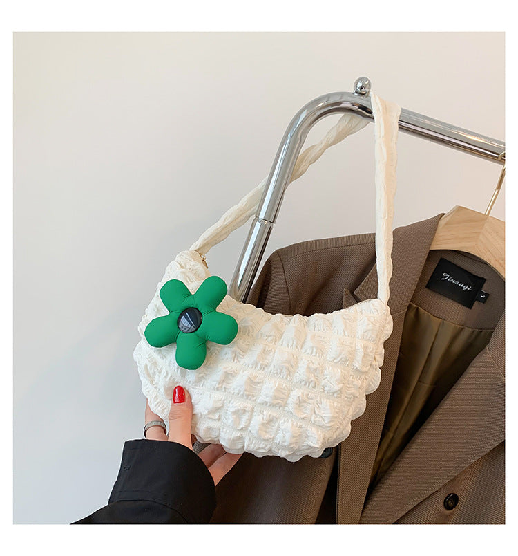 Floral Accent Textured Handbag — product view 2