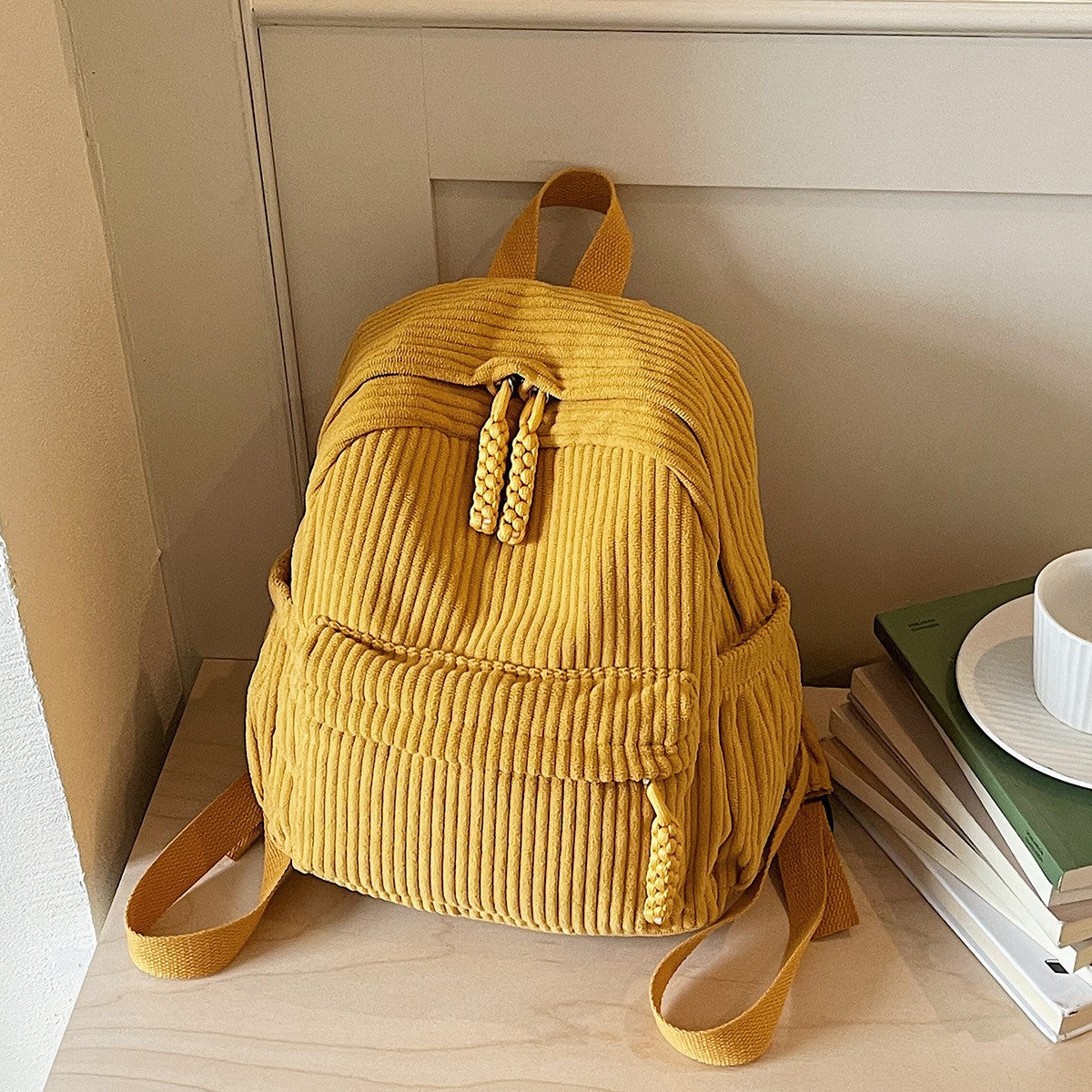 Corduroy Multi-Pocket Backpack LoungeYard — product view 3
