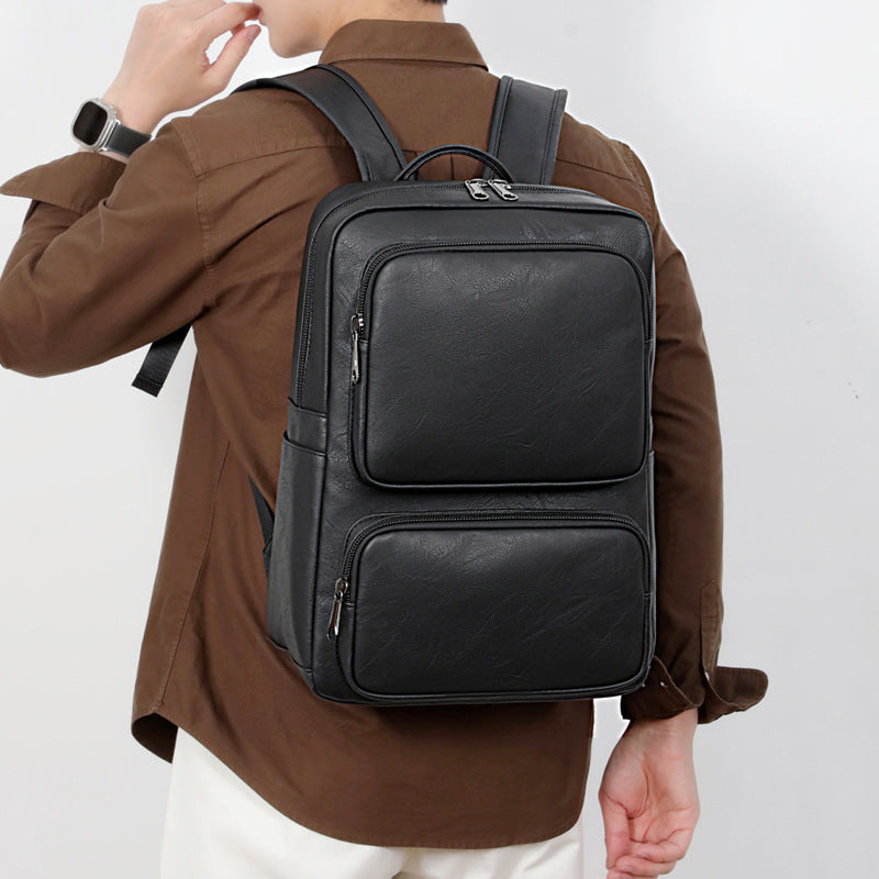 Business Rucksack with High-Quality Artificial Leather and Ergonomic Shoulder Straps LoungeYard — product view 3