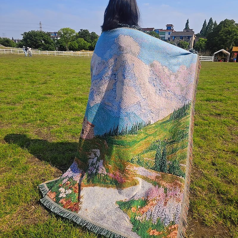 Artistic Patterned Throw Blanket — product view 6