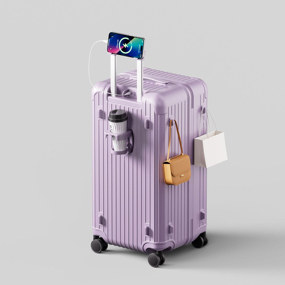 Smart Hard-Shell Travel Trolley Suitcase — product view 3