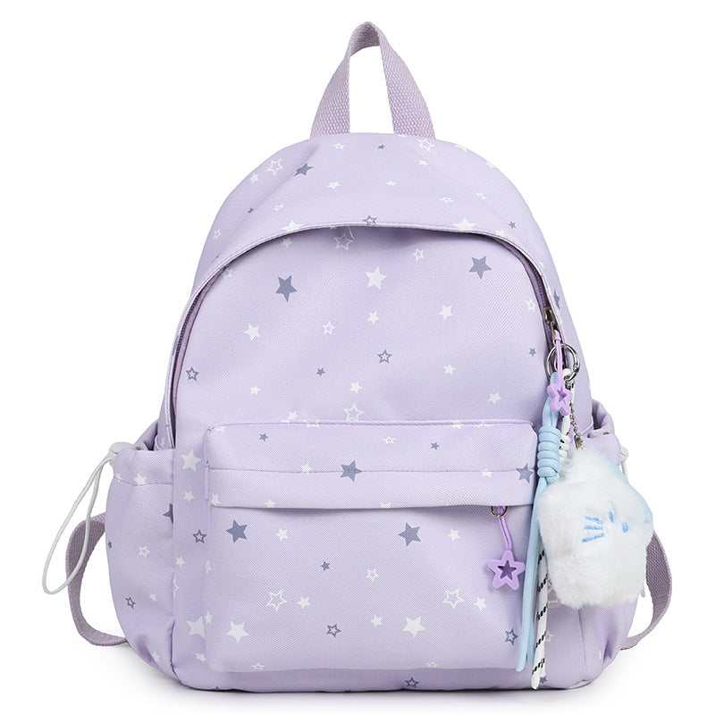 Starry Patterned Plush Backpack LoungeYard — product view 5
