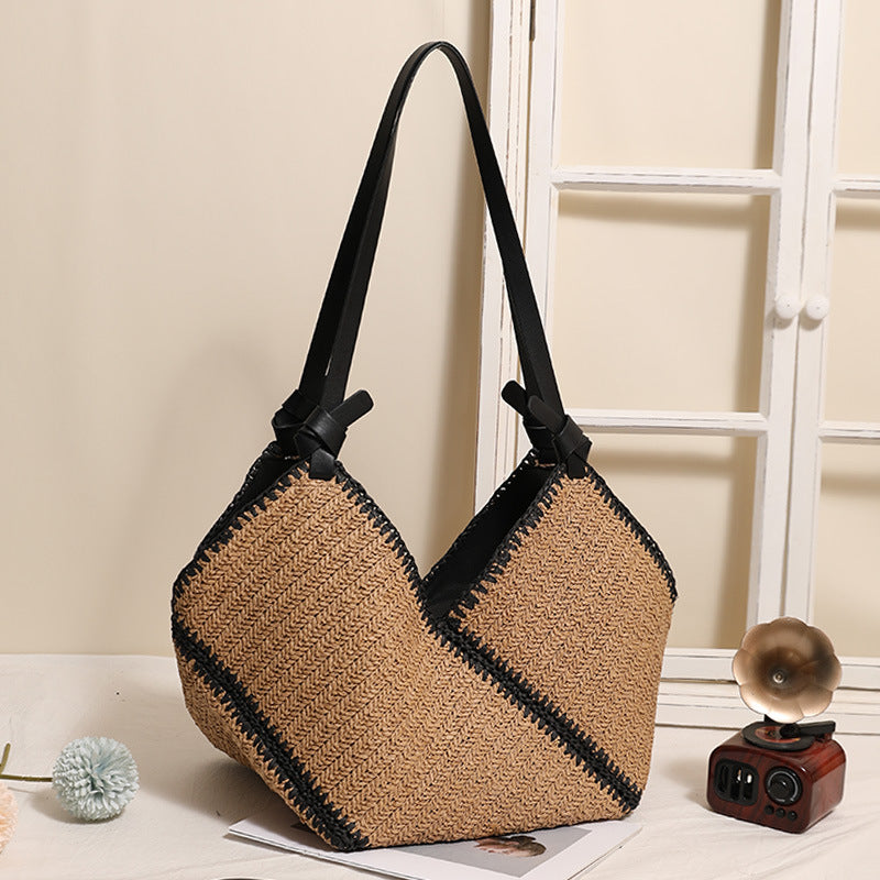 Handmade Boho bag with leather accents LoungeYard — product view 3