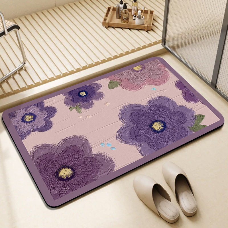 Vibrant Floral Patterned Bath Mat — product view 6