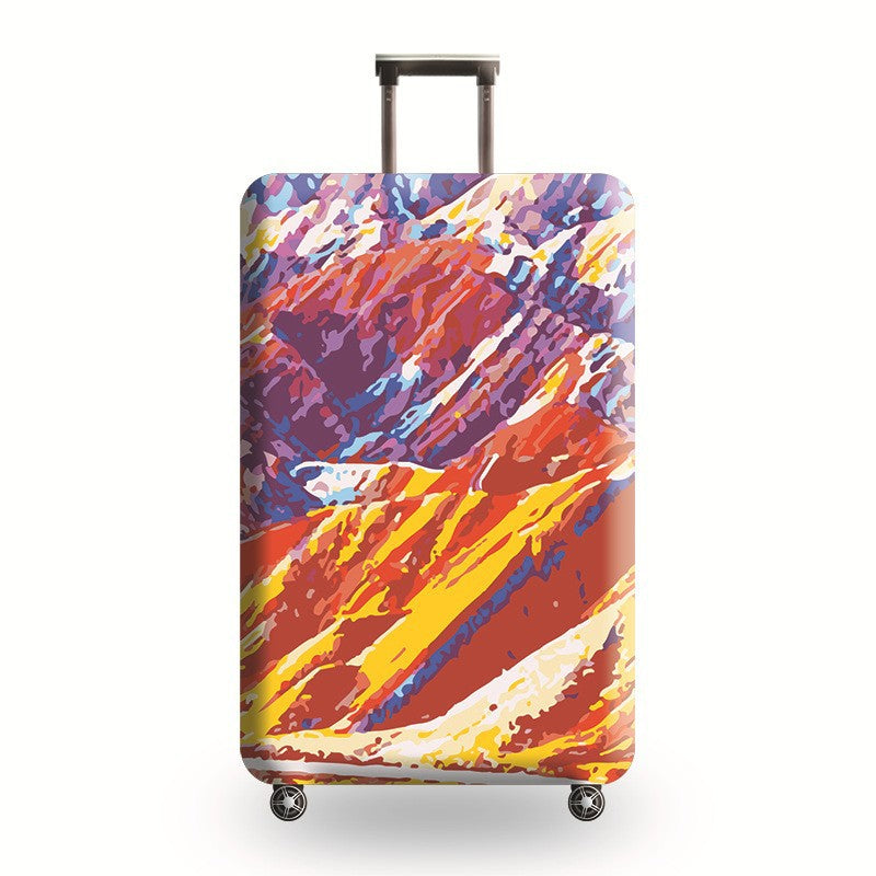 Hard-Shell Trolley with Marble Print and Telescopic Handle — product view 2