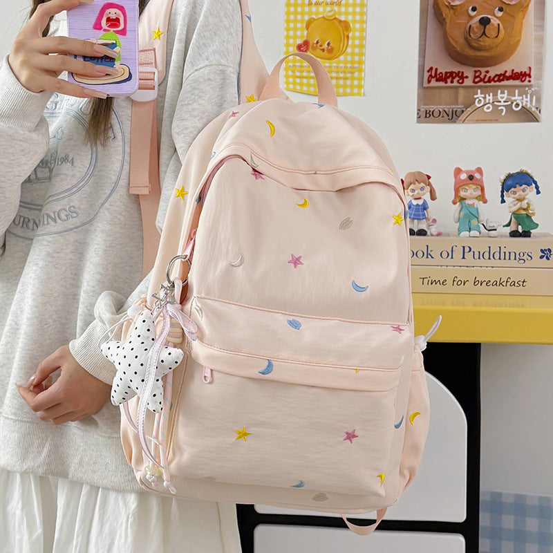 Embroidered Moon and Star Backpack LoungeYard — product view 1