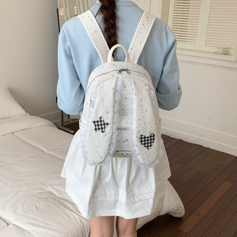 Playful Bunny Ear-Themed Backpack LoungeYard — product view 1