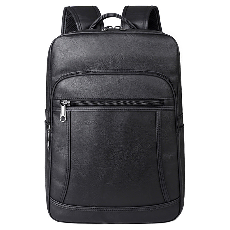 Sleek Professional Leather Laptop Backpack LoungeYard — product view 3