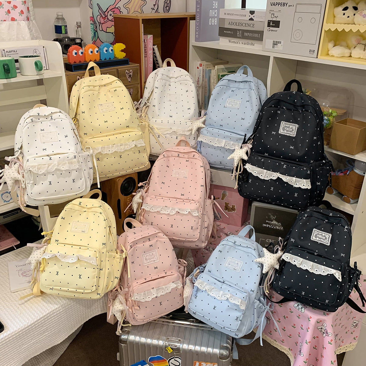 Adorable Polka Dot Backpack LoungeYard — product view 4