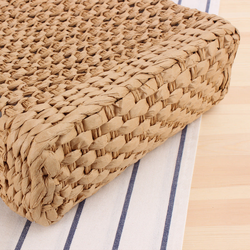 Soft and Stylish Straw Shoulder Bag with Removable Tassel Detail LoungeYard — product view 3